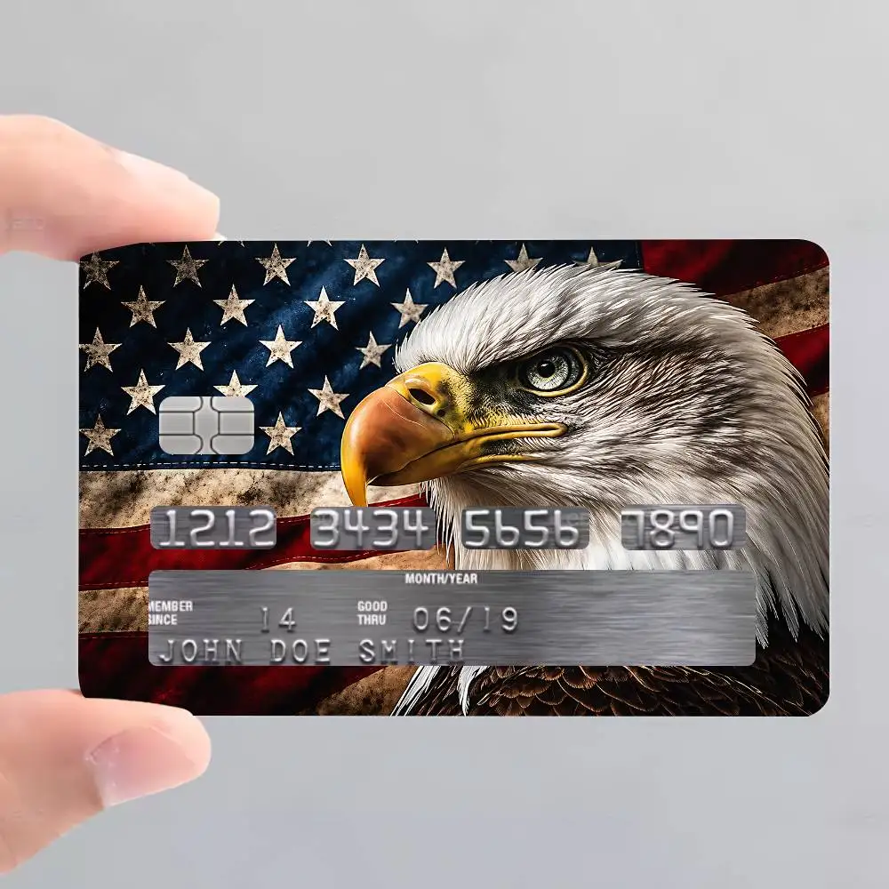 250 Years American Anniversary Card Stickers Cartoon Decorative Small Waterproof Chip 4PCS Card Sticker New Anti-Scratch
