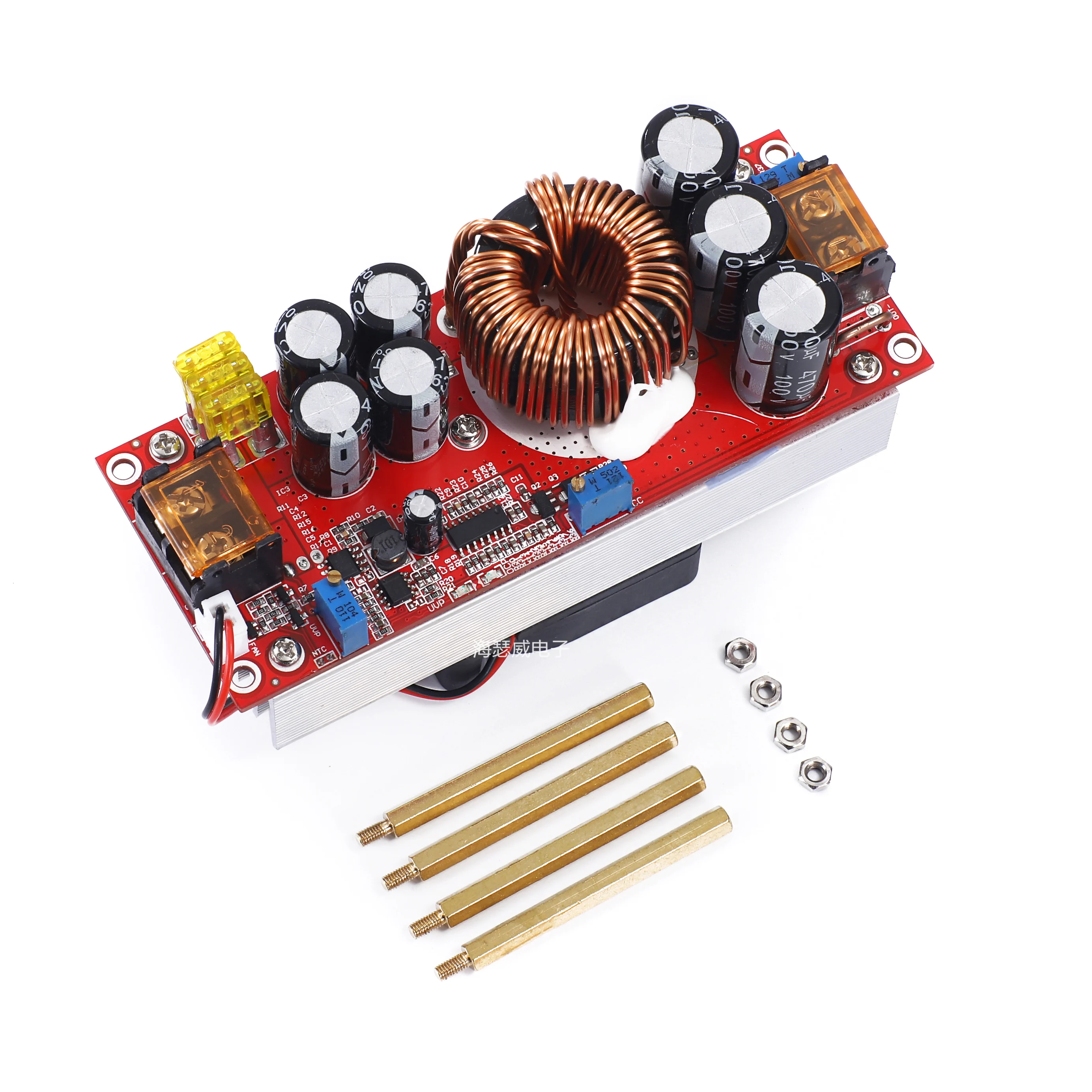 1500W 1800W DC-DC step-up constant voltage constant current adjustable power supply module 12-60V to 12-90V