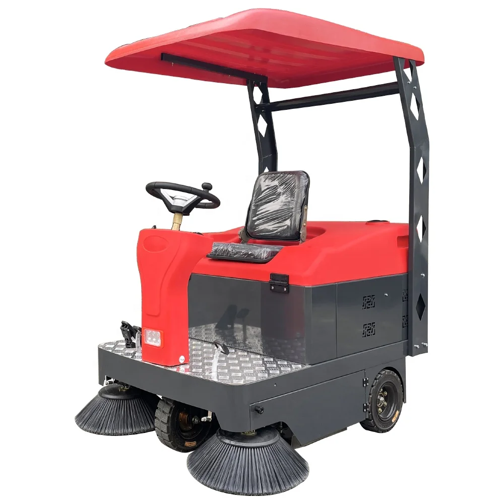 Factory direct sale industrial floor cleaning machines electric ride on road vacuum sweeper