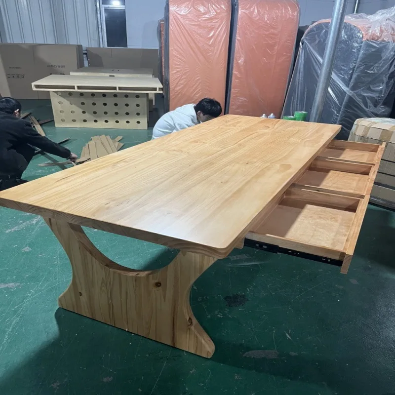 

Living room solid wood with drawers large desk simple home workbench study calligraphy