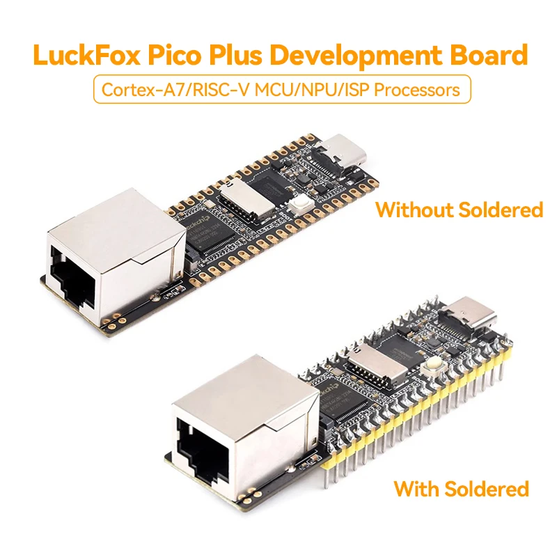 LuckFox Pico Plus RV1103 Linux Micro Development Board Integrates ARM Cortex-A7/RISC-V MCU/NPU/ISP Processors