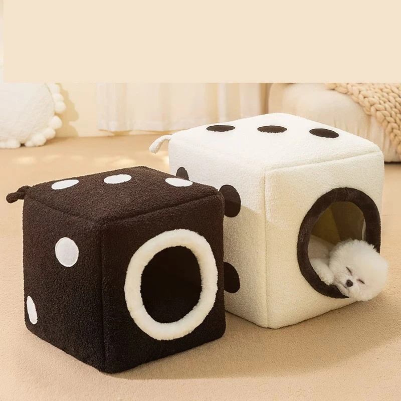 Deep Sleep Cat Bed Warm Pet Basket Cozy House Kitten Lounger Cushion Comfortable Nesk Tent Very Soft Small Dog Mat Bag