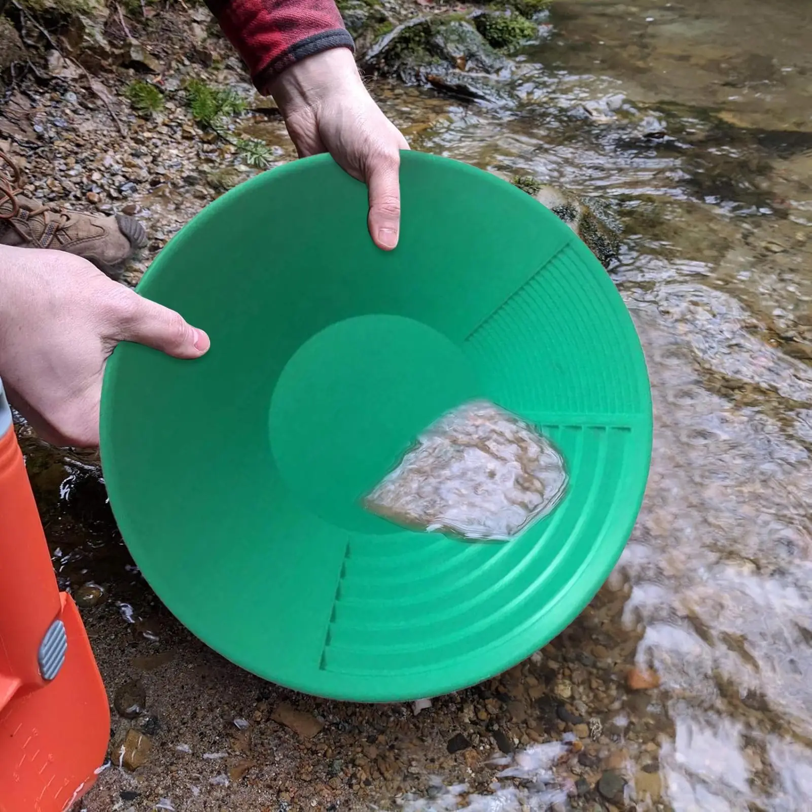 38cm Gold Panning Pan Gold Sifting Classifier Washing Sieve Tray Accessory Portable Gold Prospecting Pans For Easier Mining