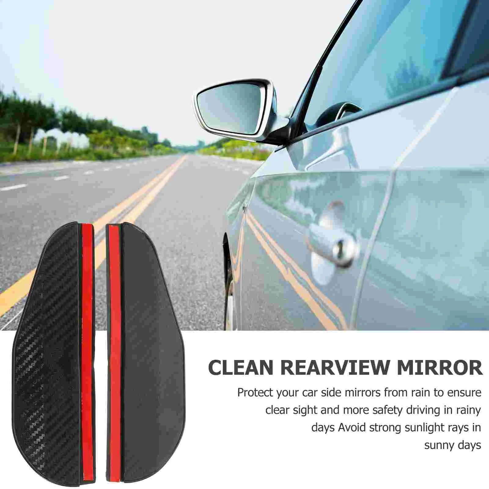 Window Car Accessories Rear View Camera Mirror Back Eyebrow Side Rain Guard Flashing Auto Pvc Visor