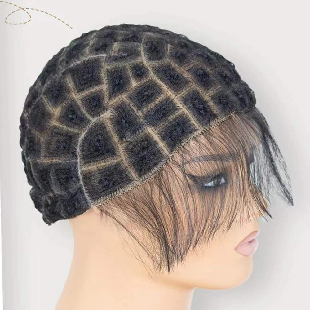 Gorro de Peluca de encaje transparente Hd para rastas de ganchillo y trenzas trenzadas para mujeres africanas