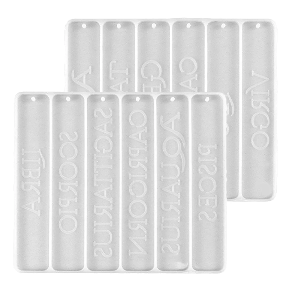 

2pcs Bookmark Mold Resin Casting Molds DIY Silicone Bookmark Molds For Epoxy Jewelry Accessories Craft Supplies