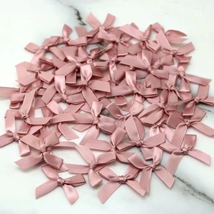 (50 Pcs) 4*4 Cm Warna-warni Pita Busur Ukuran Kecil Polyester Satin Pita Busur Bunga DIY Kerajinan Dekorasi 10 dekorasi busur penjualan terbaik - №
