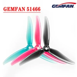 4 Pairs GEMFAN 51466 MCK  5 inch 3-Blade Racing Freestype Propeller FPV