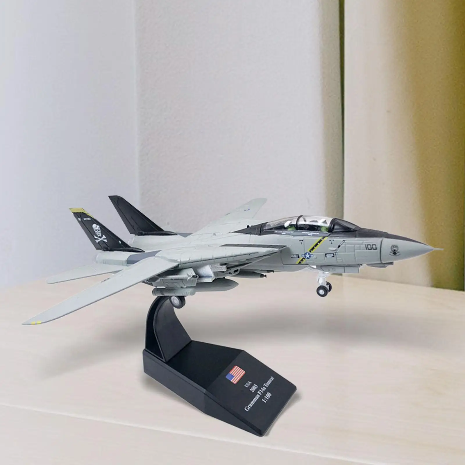 2023 Hot 1/100 Alloy Aircraft Model F14 Fighter Display Diecast Metal For Table Kids Toy Birthday Gifts Children Toy Collection