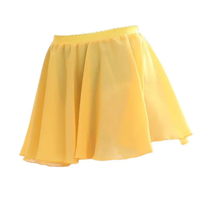 Falda de Ballet con tutú para niñas, leotardos de gasa para práctica de baile, Ropa de baile, 12 colores