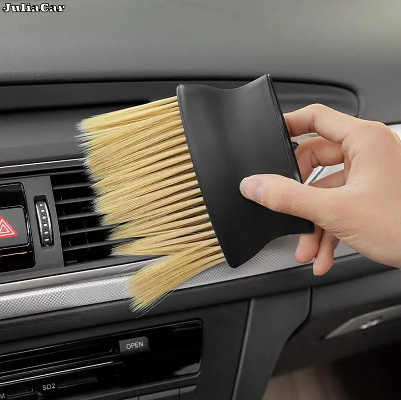 

Sweeping Dust Soft Brush Car Wash Tool Artifact Car Interior Gap Dust Brush Air Outlet Cleaning Brush