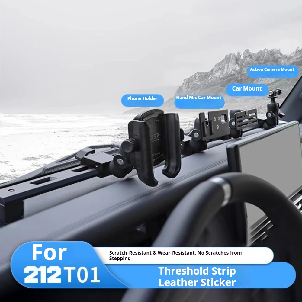 For New 212 T01 Dashboard Rail Mount Bracket, Integrated Phone & Radio Walkie-Talkie Holder Center Console Mod Accessories
