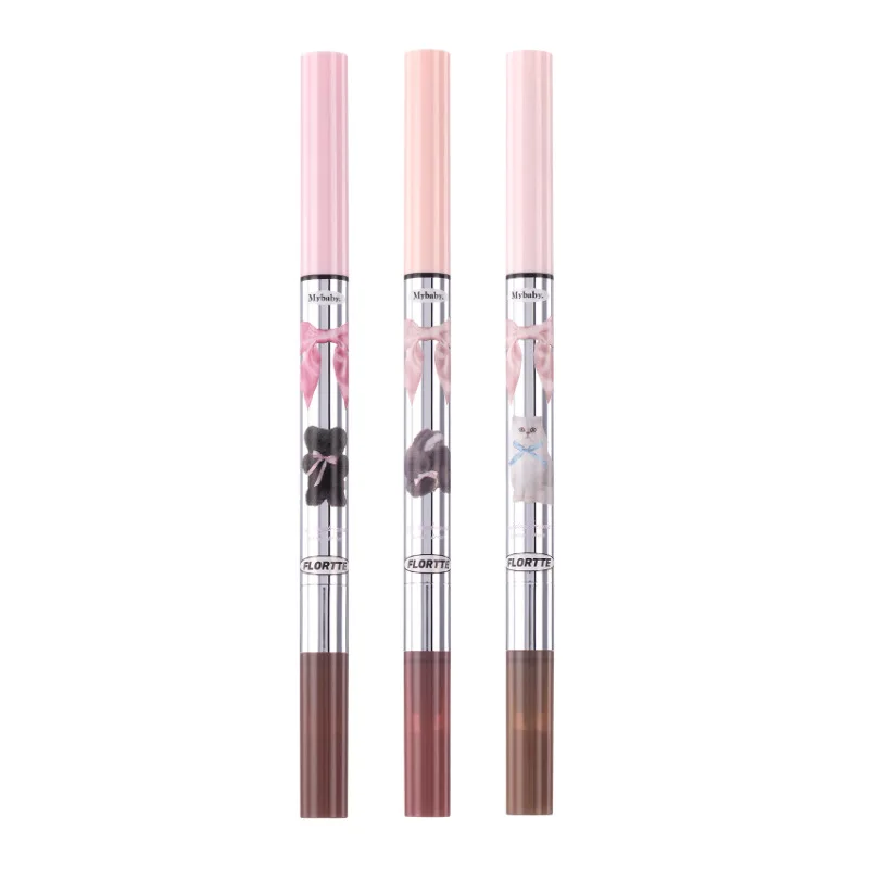 Wholesale FLORTTE Double Ended Silkworm Pen Contour Brightening Highlight Shadow Pen Delicate Longlasting Waterproof Cosmetics