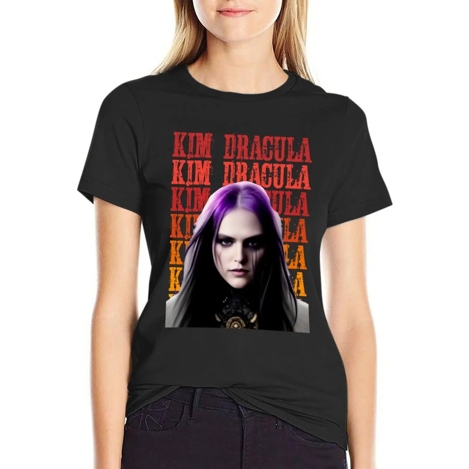 

Kim dracula T-Shirt female tees customizeds t-shirts for Women graphic tees funny