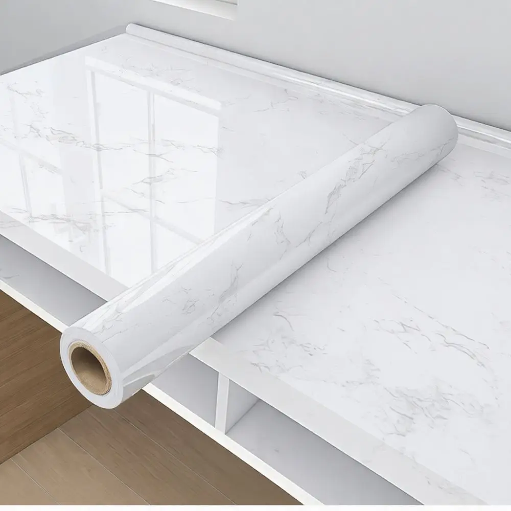 Waterproof Oil Resistant Kitchen Sticker Self Adhesive PVC Wallpaper Heat Proof Cabinet Countertop Decorative Film Liner