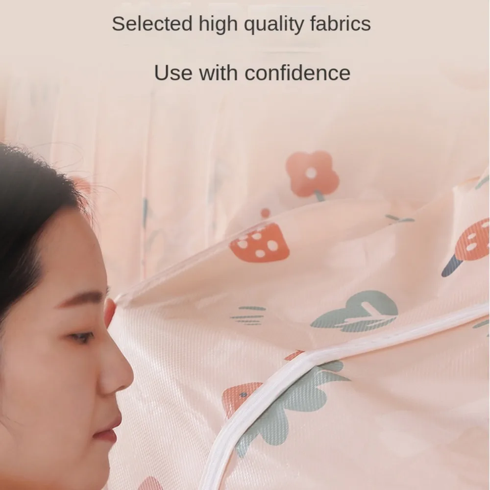 Cartoon Printed Clothing Dust Cover Waterproof Moisture-proof Suit Coat Dust Bag Fully Enclosed Hanging Pocket Closet Organizer
