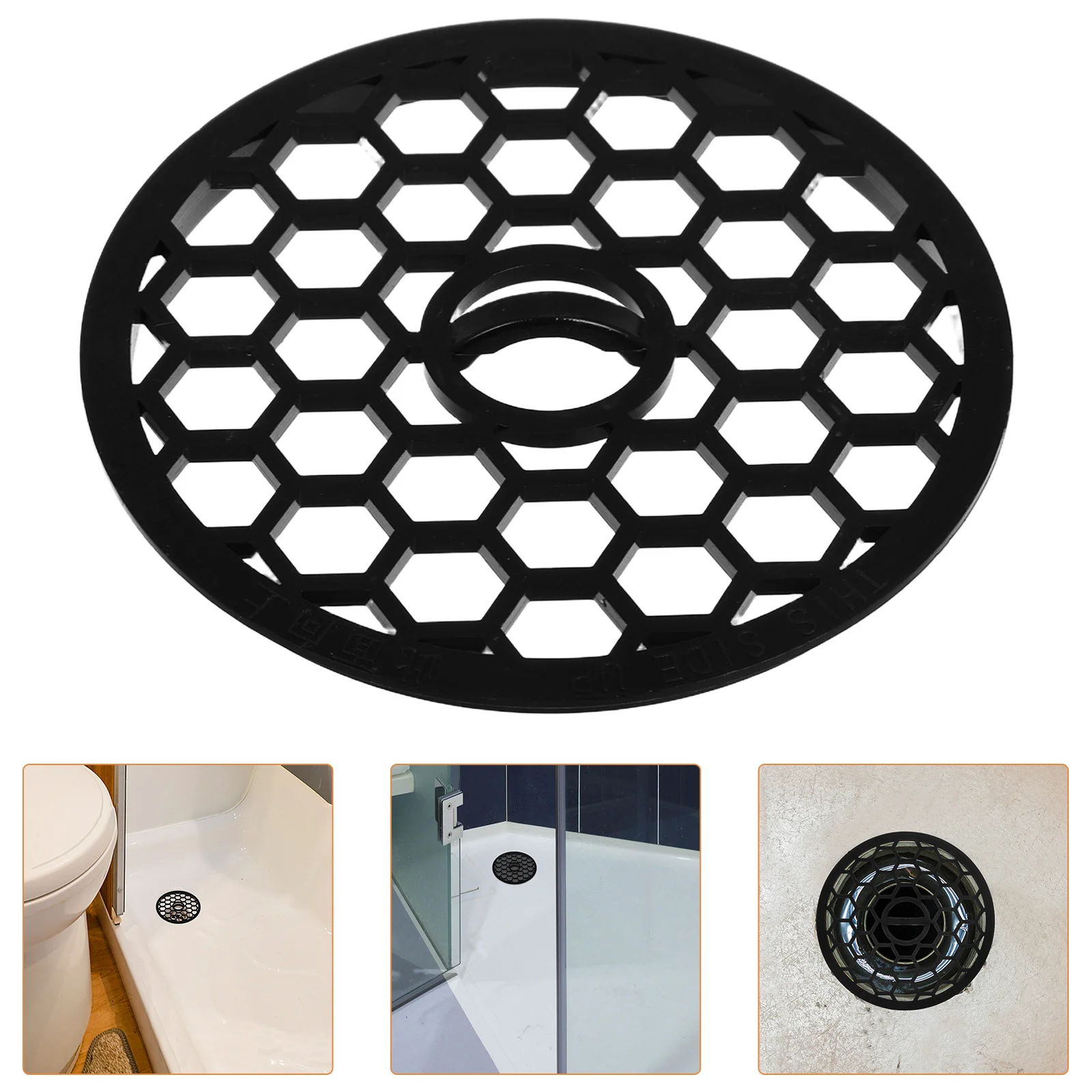 

Black Rv Drain Filter High-Efficiency Filtration Durable Easy Install for Bathrooms Toilets Campers Rvs Rv Floor Drain Filter