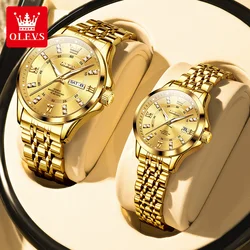 OLEVS-Montre à Quartz Étanche pour Homme et Femme, Marque de Luxe, Certification Originale, Montre Couple, Montre Mode Shoe