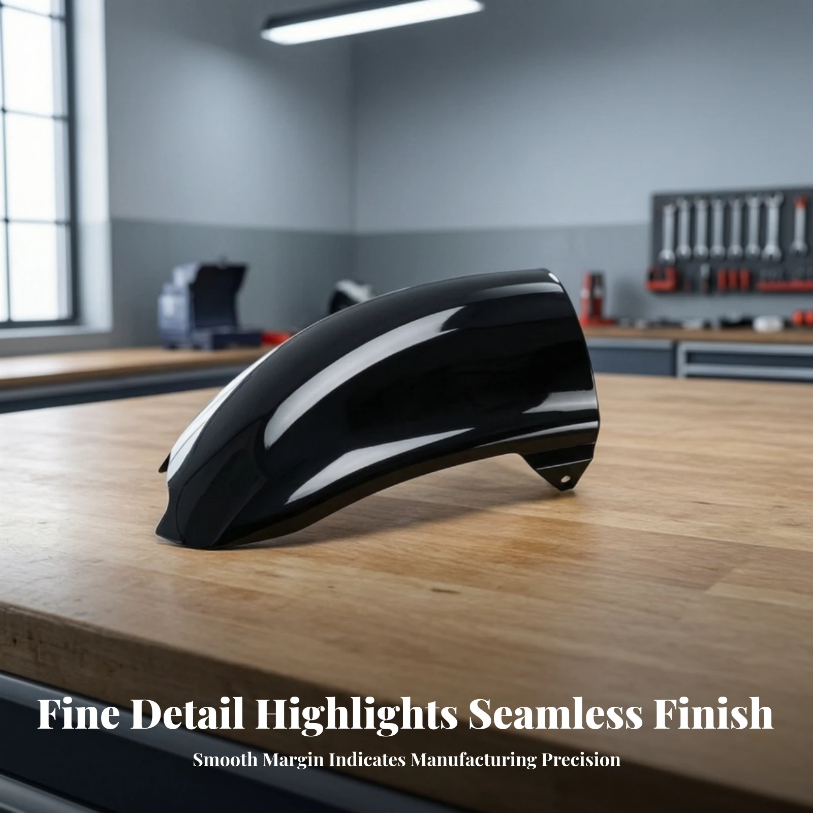 Extended Rear Mudguard Sleek Motorcycle Rear Mudguard Contouring Mudguard Impact-Resistant Fenders Stable