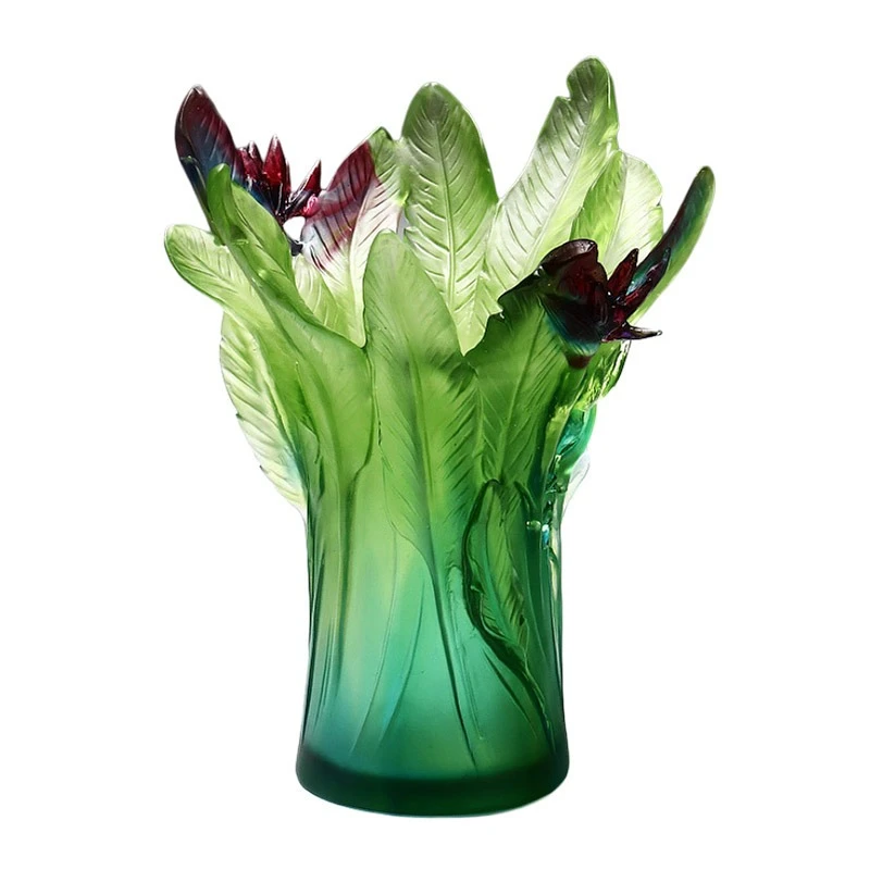 

Vase crystal handicraft ornament living room flower arrangement light luxury flower decoration