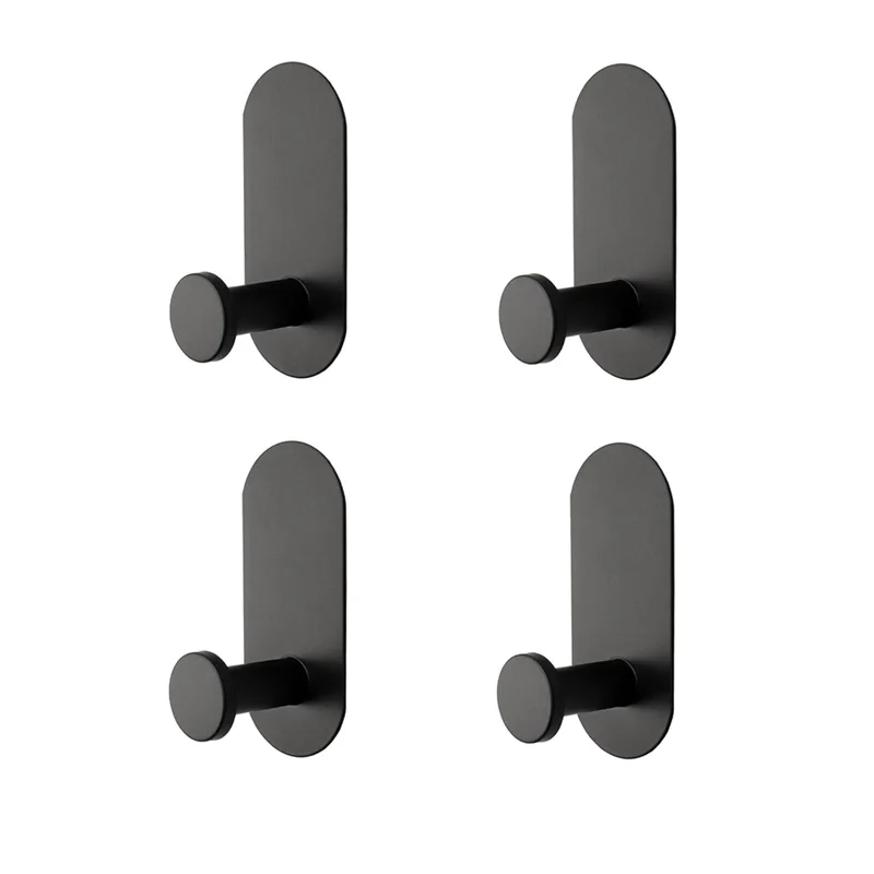 

ABWP-4 Pack Heavy Duty Adhesive Towel/Robe Hooks Waterproof Stainless Steel Shower Hooks For Bathroom, Kitchen And Office