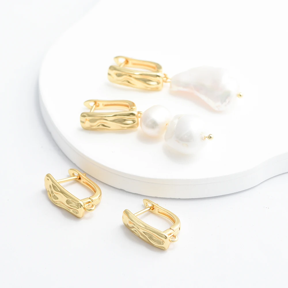1 Paar antikbronze-/18K vergoldete/rhodiumplattierte Messing-Ohrringhaken für DIY-Schmuckherstellungszubehör für Damen – Detail 7