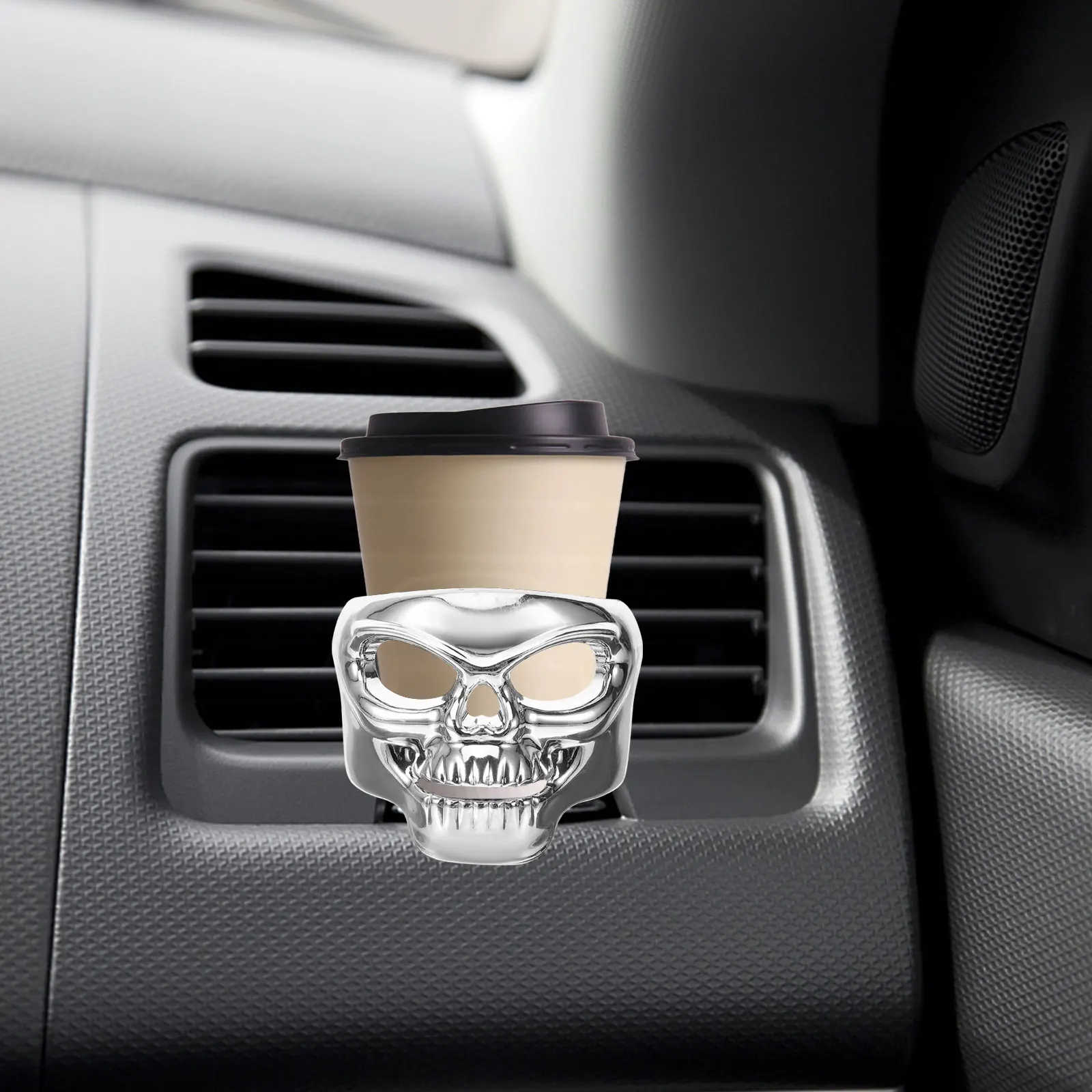 

Car Cup Holder Automotive Drink Holders Multifunctional Coffee Air Vent Silver Water Bottle Durable Compact Sturdy Construction