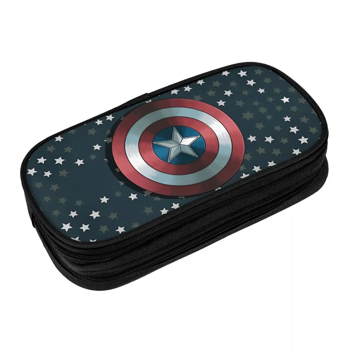 مخصص كابتن أمريكا مقلمة سستة صندوق رصاص بنات بنين سعة كبيرة العودة إلى المدرسة مقلمة منظم قرطاسية