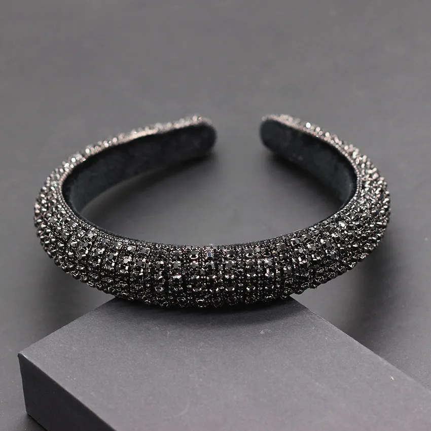 Imagen 5: Diadema de lujo con personalidad de pasarela para mujer, diadema con diamantes de imitación de Color, nueva moda barroca, diadema con cuentas de cristal 702