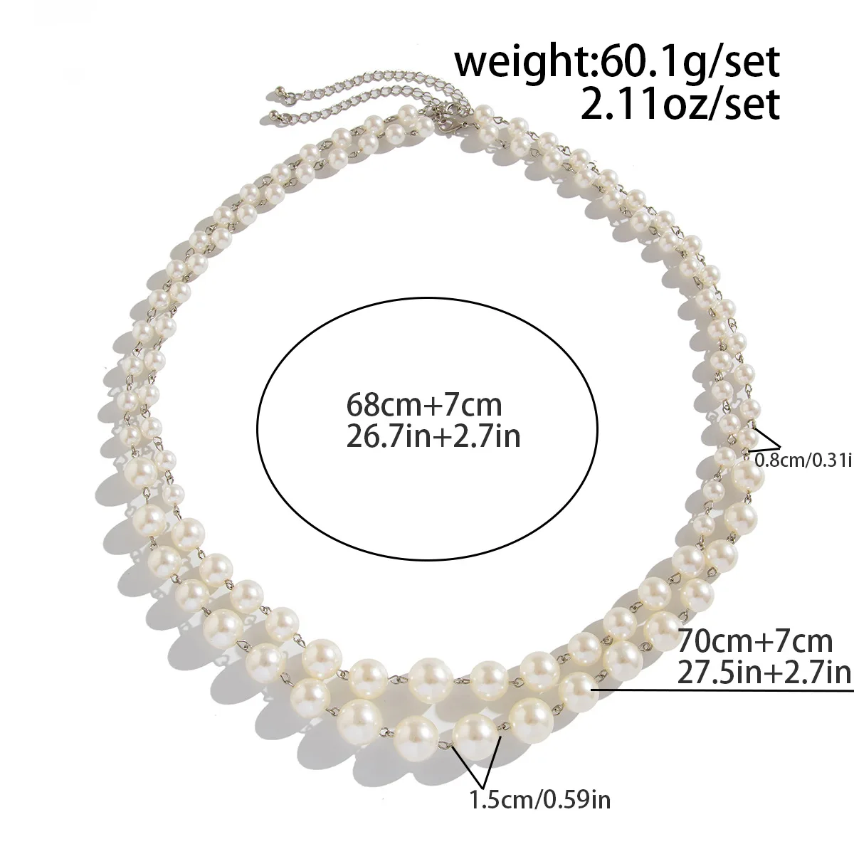 Boho Pearl Imitacja Ręcznie Tkany Naszyjnik Kobiety 2024 Wielowarstwowy Słodki Długi Sweter Dziewczyny Modny Urok Biżuteria Urodzinowa — zdjęcie 2