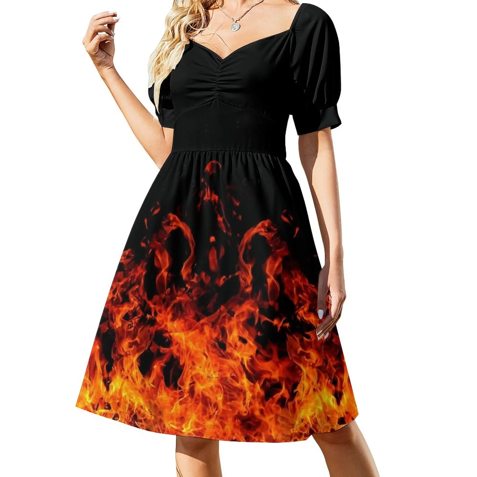 

Flames Of Fury Dress beach dress dresses with long sleeves Woman clothes