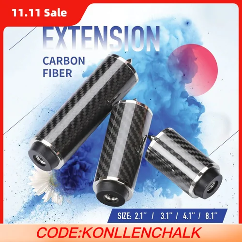 Imagen 1 del producto Extensión extensora de parachoques para taco de billar de fibra de carbono para PREDATOR MEZZ ZOKUE HOW FURY, accesorios de billar