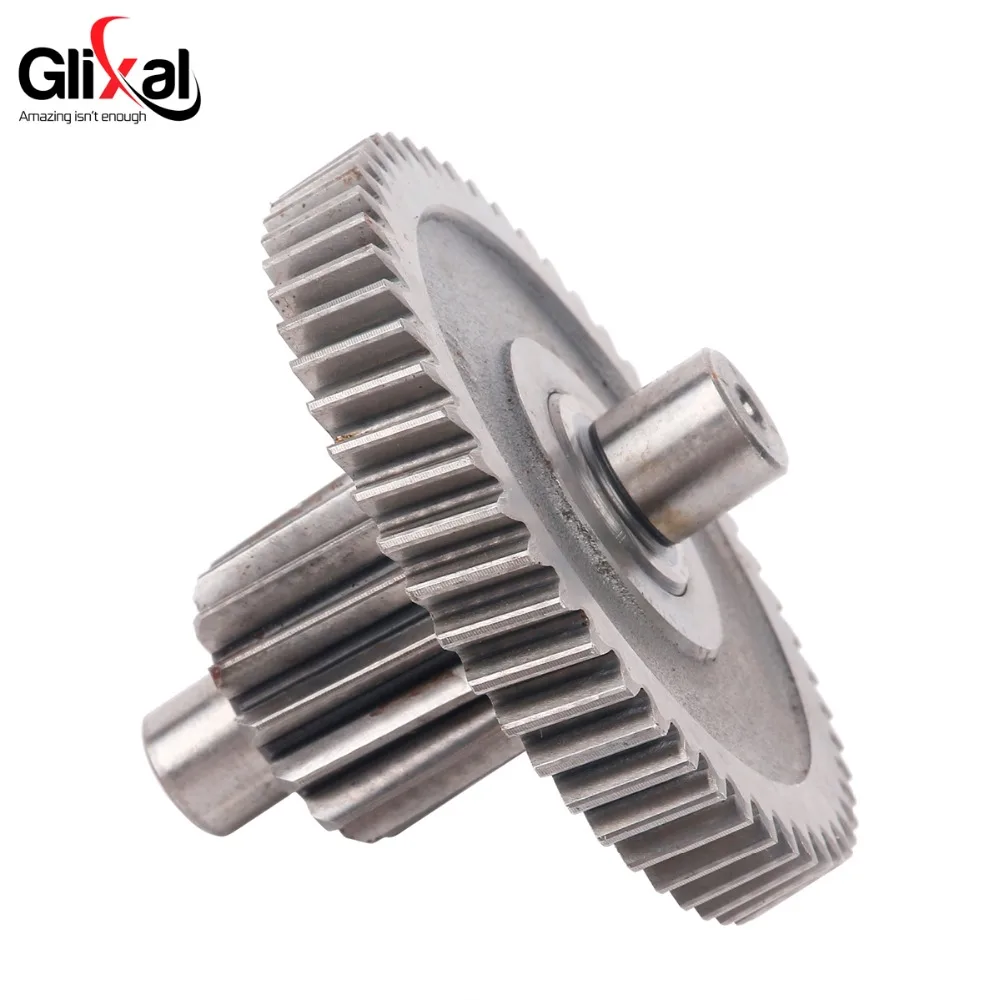 Glixal GY6 49cc 50cc Counter Shaft Reduction Gear for 139QMB 139QMA 4-Stroke Chinese Scooter Moped ATV Go-Kart