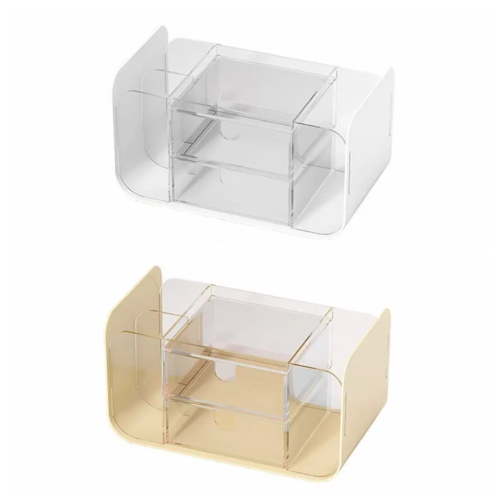 

Creative Multi Grid Stationery Storage Box Drawer Dust-proof Pen Container Large Capacity Transparent Makeup Brush Holder Office