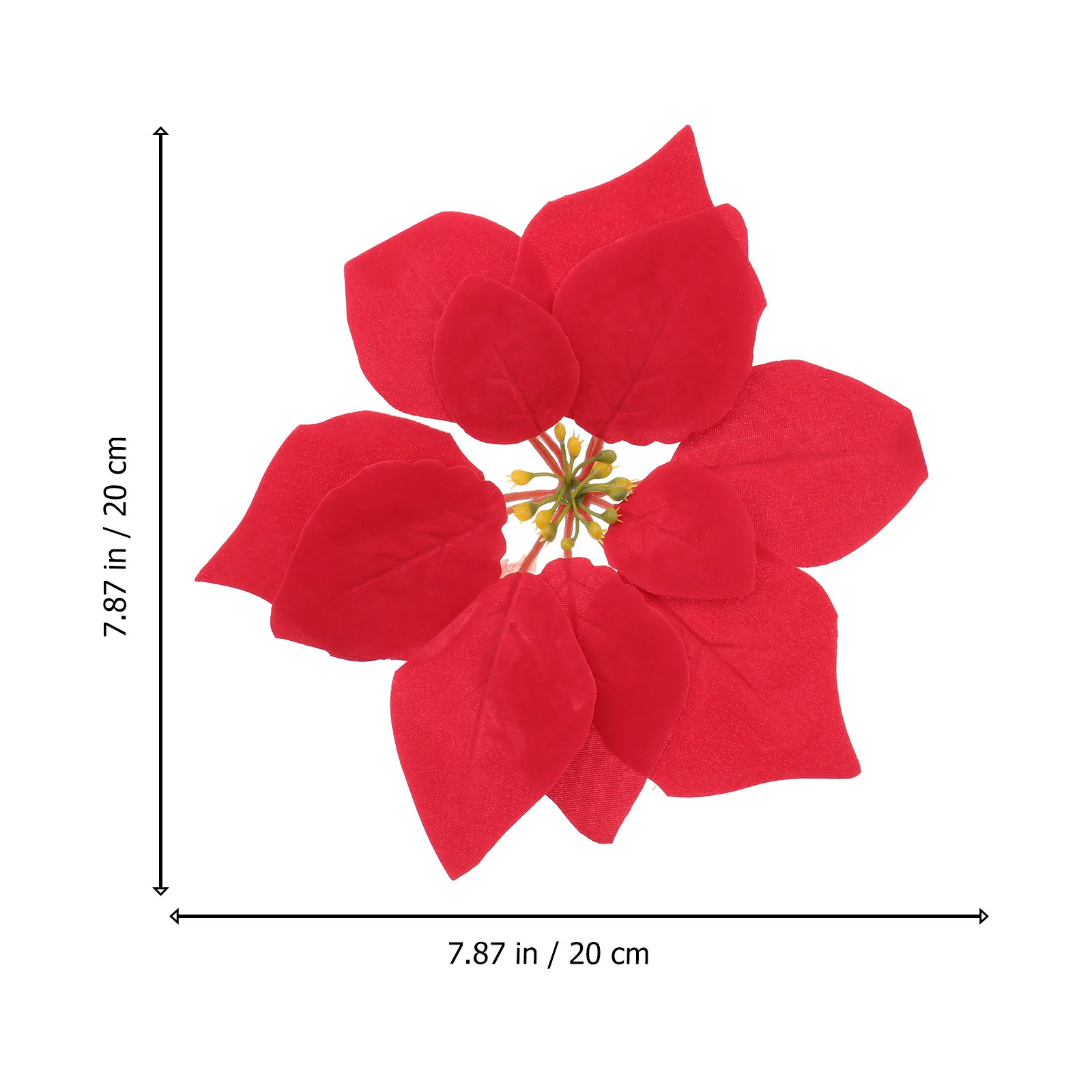 

Artificial Christmas Decorative Flowers Realistic Red Poinsettia Holiday Centerpieces Plants christmas tree