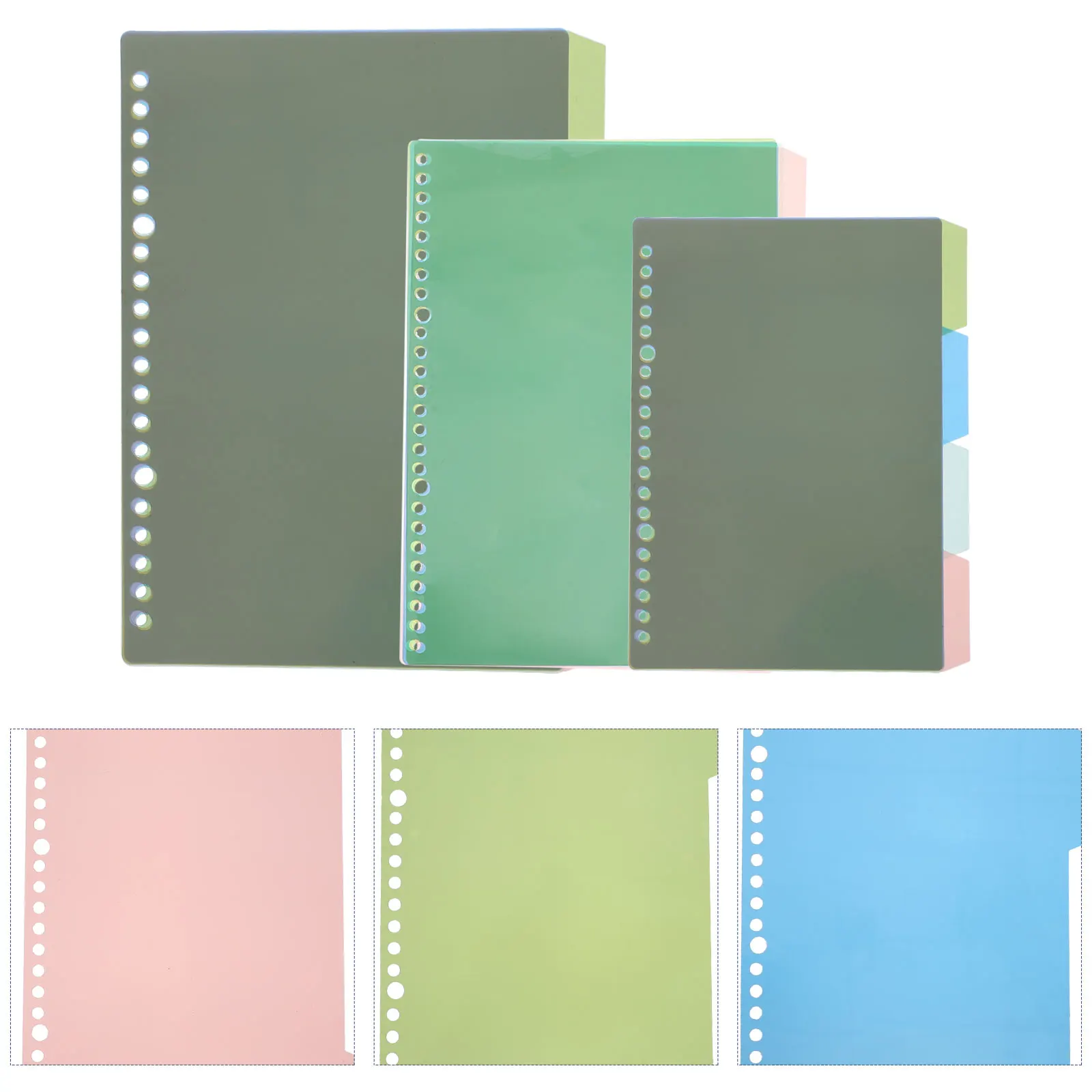 

12 Sets PP Material Page Divider Replacement Core Separating Tabs for Binder Archives Index Classification Notebooks