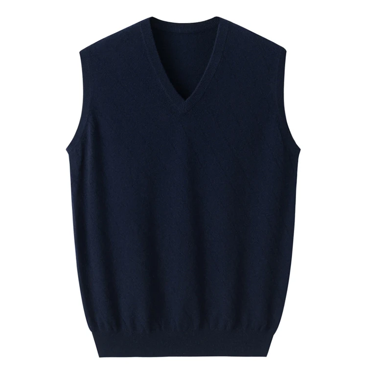 الرجال الصوف الكشمير الصلبة الخامس الرقبة أكمام البلوز سترة سترة أعلى