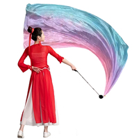 Imitation Silk Veil With Poi Chain Thrown Balls For Thailand/india/arab Women Belly Dance Accessories Stage Performances Props