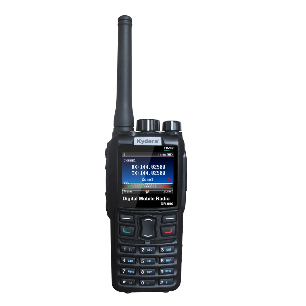 Kydera DMR Tier II Handheld Ham Hf Transceiver Radio DR-990 Two Way Radio Vhf Uhf AES256 Encryption