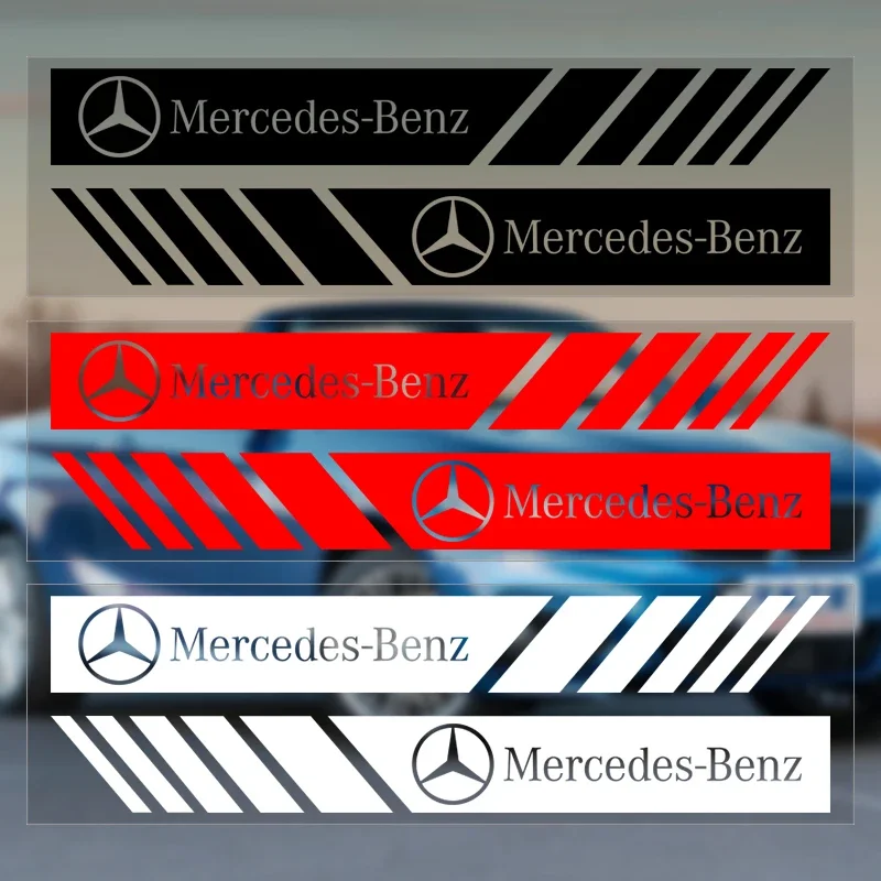 Car PVC Stripe Racing Strips Rear View Mirror Badge Stickers For Mercedes Benz W205 W177 W212 W213 W221 W220 W176 ML G63 E63 GT