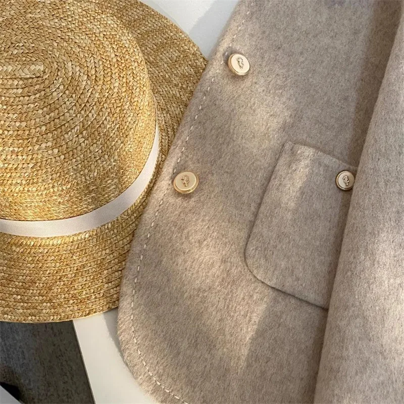 Dámský ležérní khaki kardigan s jedním knoflíkem, velikost Plus Size, korejský styl, drobná velikost, módní retro jaro/léto, polyesterová tkanina... - náhled 4