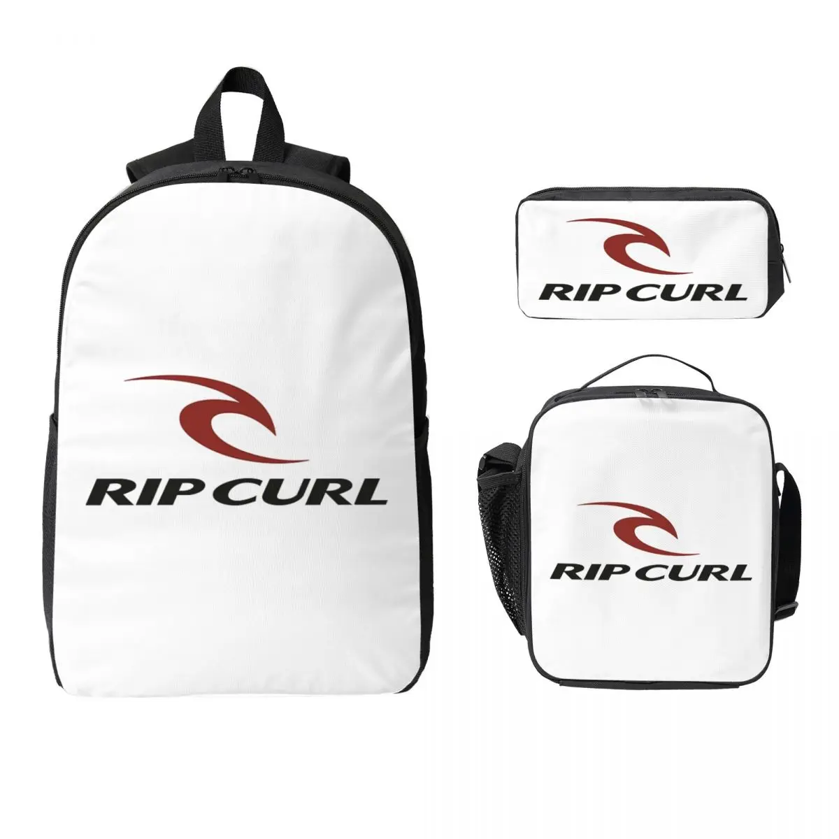 

Рюкзак для серфинга Rip Curl, студенческая сумка для книг для мальчиков и девочек, школьная сумка, сумки на плечо для ноутбука, 3 шт., изолированная сумка для обеда, пенал