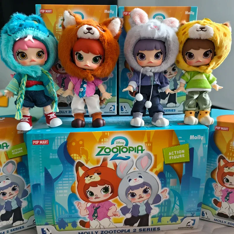 

POP MART Molly Zootopia 2 1/12 Коллекционная шарнирная кукла BJD в слепой коробке, официальная фигурка, игрушка, украшение, подарки