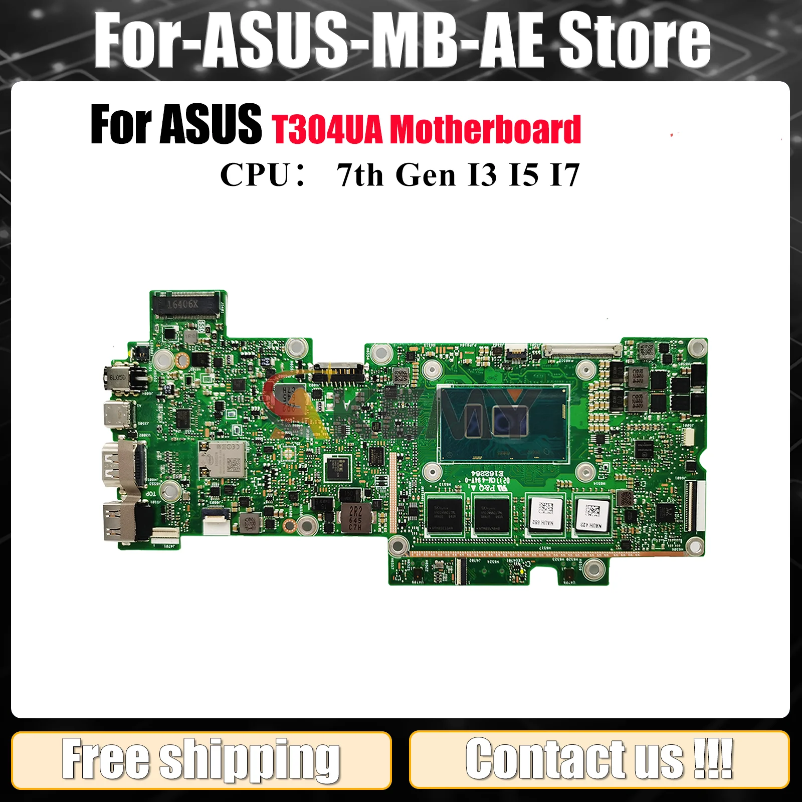 

T304UA Laptop Motherboard For ASUS Transformer T304U T304UA Notebook Mainboard With I3 I5 I7 CPU 100% tests OK fast shipping stk