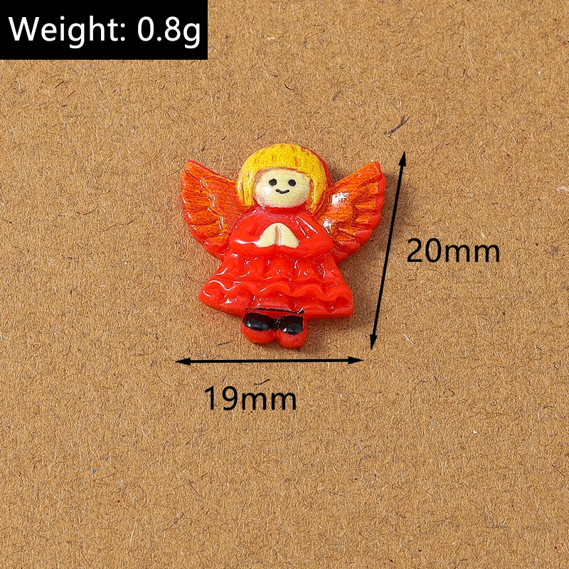 10 Stück Niedliche Weihnachts-Schneeflocken, Weihnachtsmann, Elch aus Kunstharz, Flache Cabochons für Scrapbooking, DIY Kinderschmuck, Haarspangen-Zubehör – Detail 11