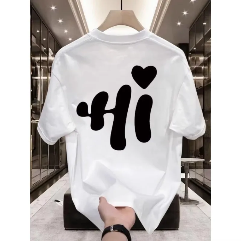 

Motorcycle 2025 Men's and women's new couple breathable cotton short-sleeved T-shirt summer casual printed top