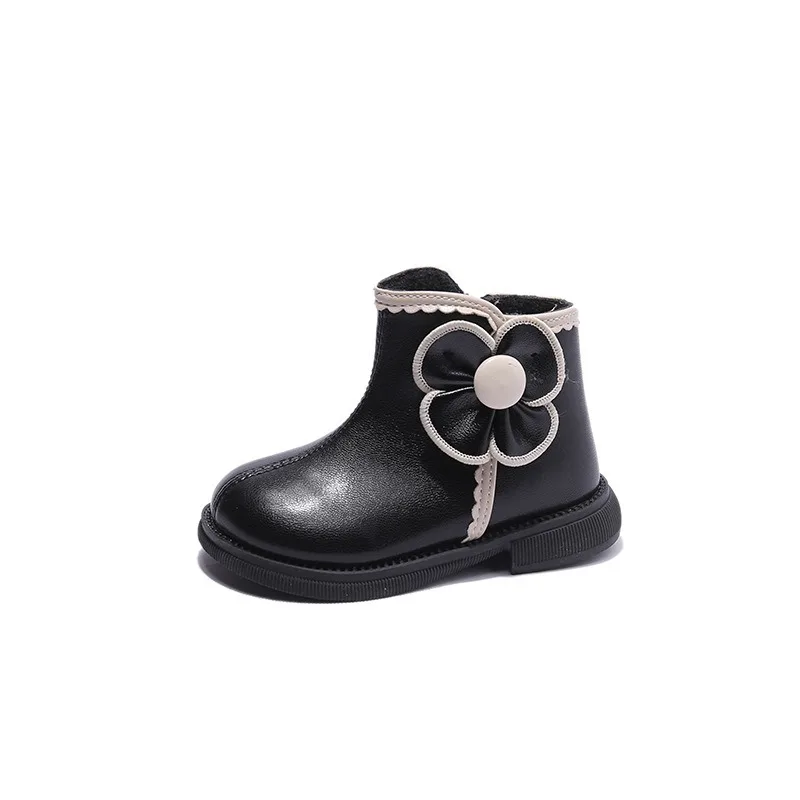 

Fashion Girl Shoes Winter New Kids Boots Simple Girl Ankle Boots Comfort Anti Slip Kid Leather Boots Versatile Women Boot Botas