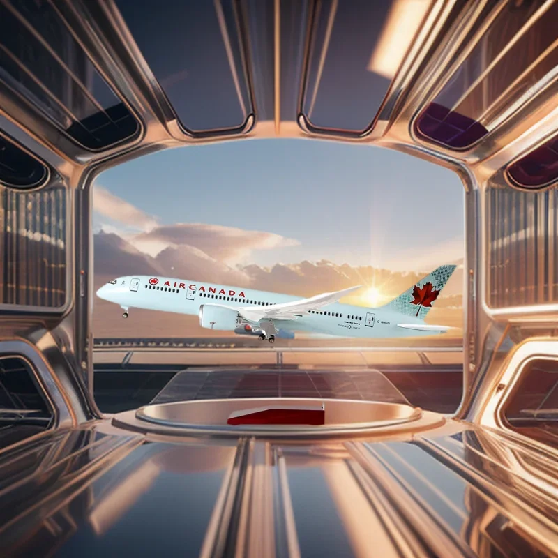 

Масштаб 1:130 47 см B787 Canada Air Airlines Игрушечная модель с подсветкой и колесом, литая под давлением смола, коллекция самолетов, дисплей, подарок