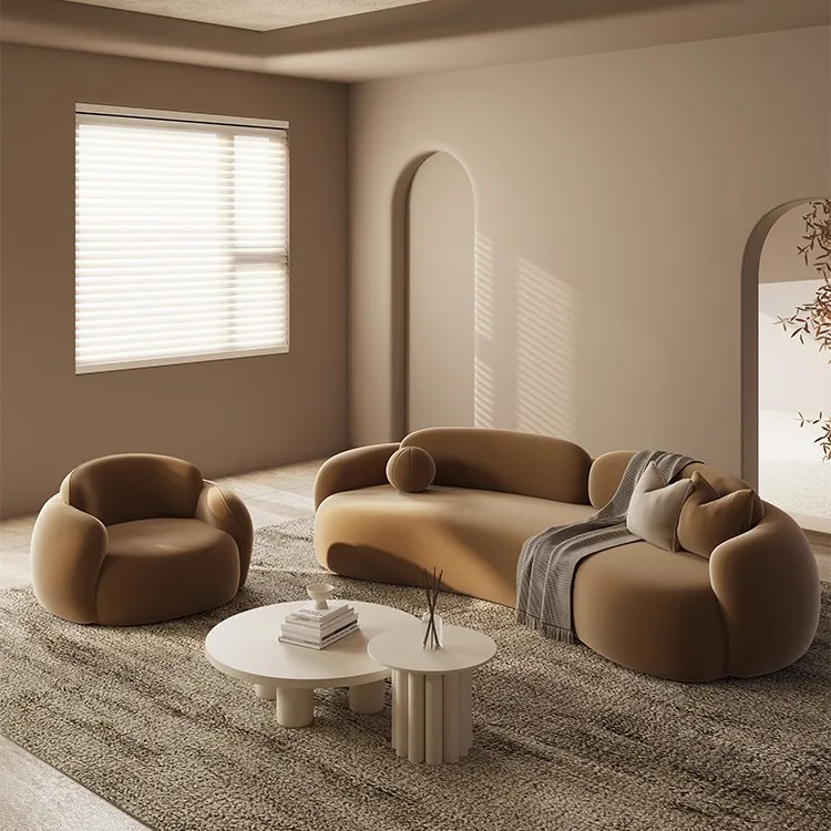 Armrest Large Filler Sofas European Brown Wood Modern Floor Salon Couch Recliner Luxury Nordic Divano Soggiorno Unique Furniture