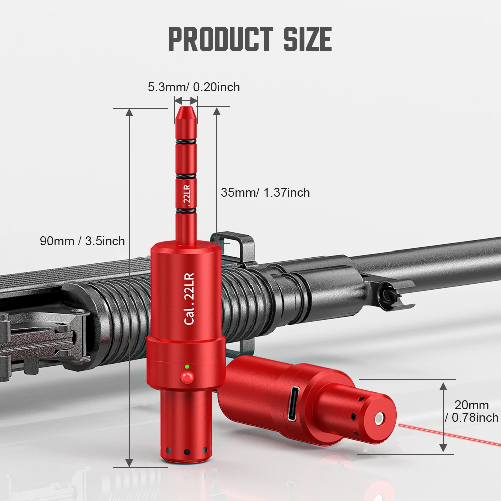 22LR multifunctional magnetic red green light trainer, dual-purpose for training and calibration